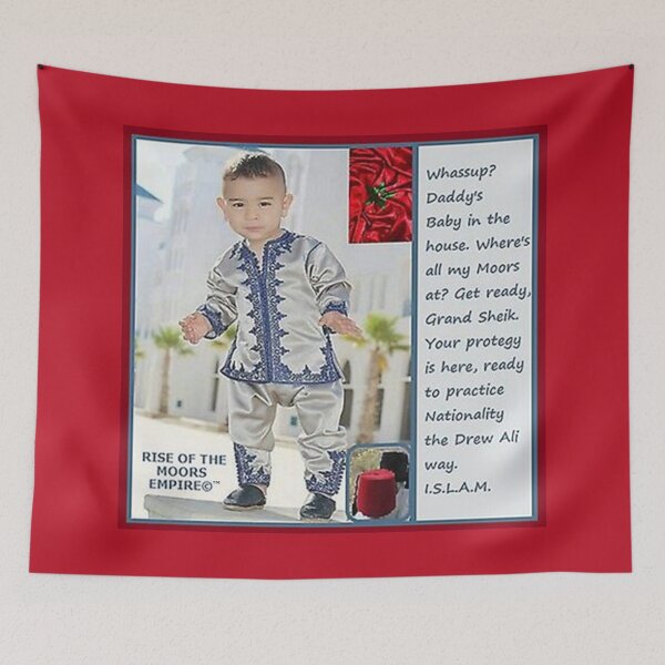 Item preview, Mu’ur (UM) Empire™ al-Benhadiel©™ design, Whassup, red background designed and sold by HardyKnitDesign.
