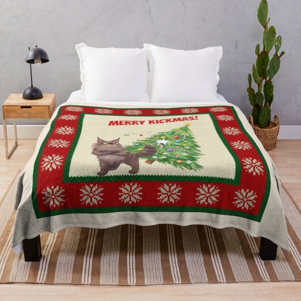Item preview, Maine Coon Ugly Christmas Sweater Merry Kickmas designed and sold by The-NOKU-Co.