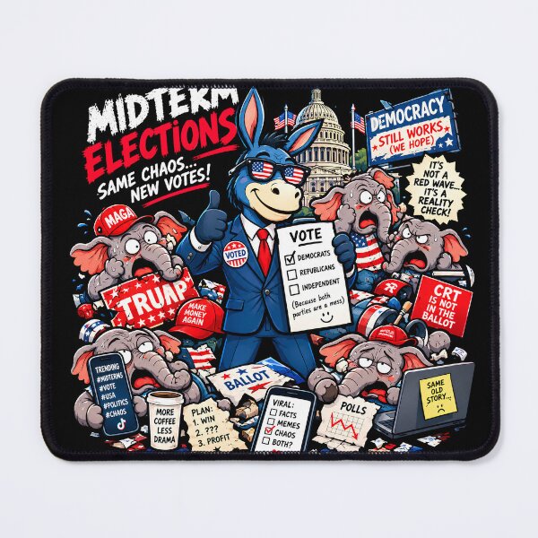 Item preview, Midterm Elections Came Chaos New Votes Political Satire designed and sold by ViviArtix.