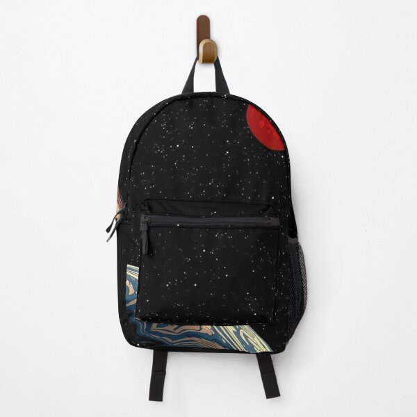 Item preview, Planets Space Art - Red Moon Saturn Stars designed and sold by WavyCurve.