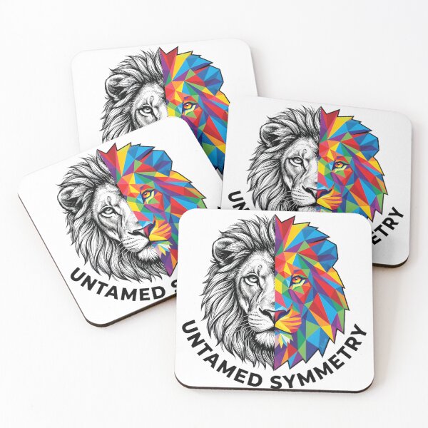 Item preview, Untamed Symmetry Geometric Color Lion designed and sold by Adom-Fashon.