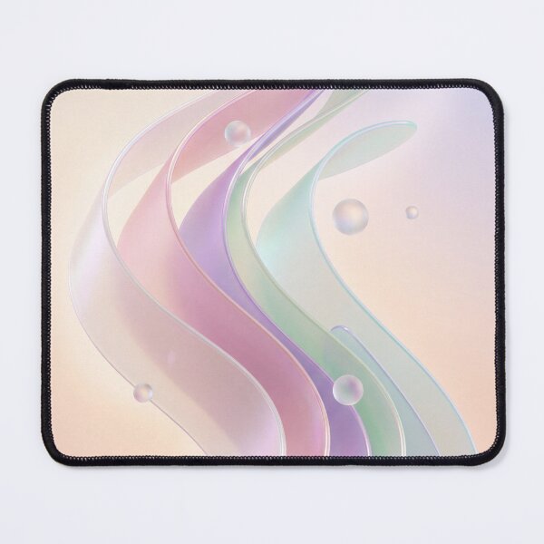 Item preview, Pastel Abstract Art with Iridescent Silk Ribbons and Glass Spheres designed and sold by Islaelswhere.