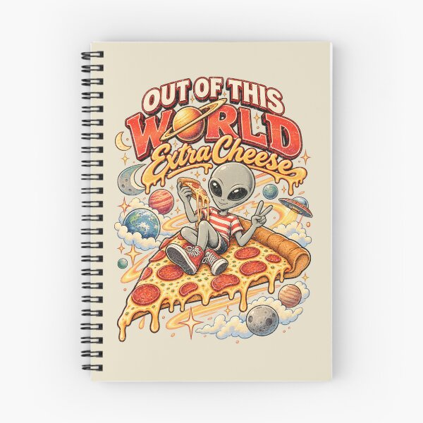 Item preview, Out of This World – Alien Pizza Rider designed and sold by AwesomeBeyondLimits.
