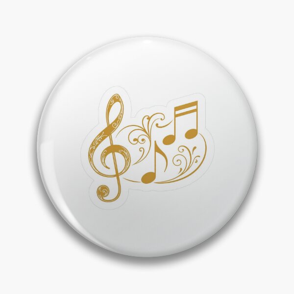 Item preview, Golden Treble Clef With Elegant Music Notes designed and sold by StyxIND.