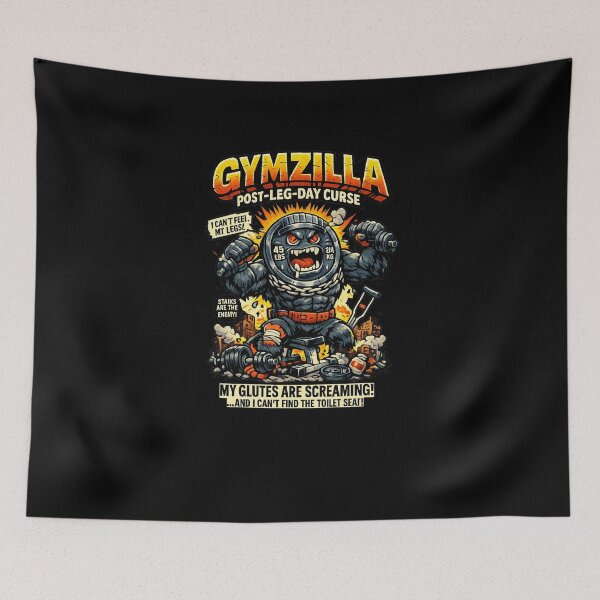 Item preview, Gymzilla Funny Gym Monster Shirt | No Rest Days Fitness Design designed and sold by StrongEveryDayStore.
