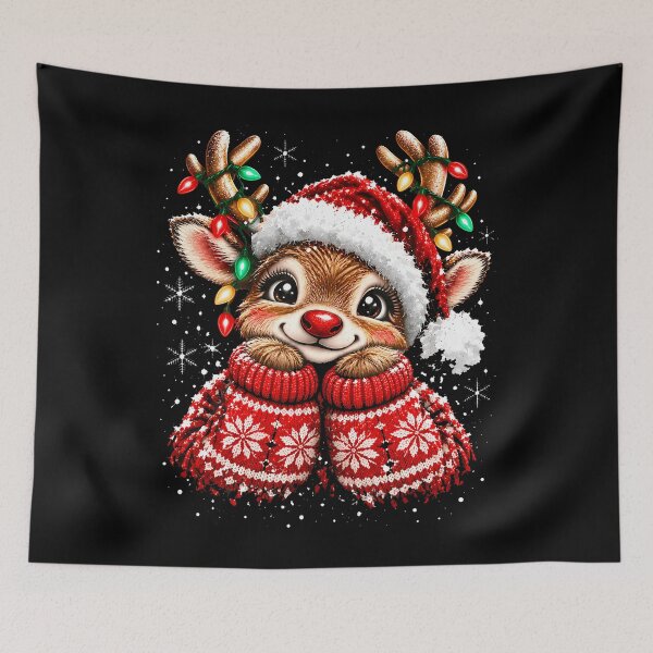 Item preview, Reindeer Rudolph Ornament Snowflake Xmas Lights Christmas designed and sold by Alzasshop.