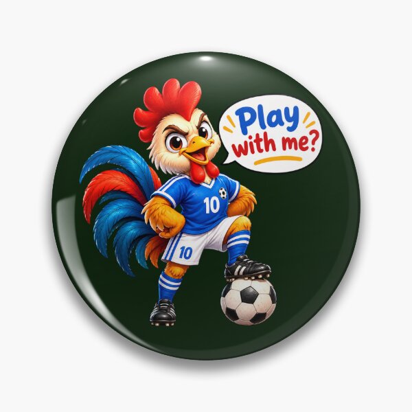 Item preview, Play With Me Soccer Rooster Sticker, Funny Football Mascot Gift for Soccer Lovers designed and sold by HoMya.