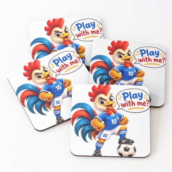 Item preview, Play With Me Soccer Rooster Sticker, Funny Football Mascot Gift for Soccer Lovers designed and sold by HoMya.