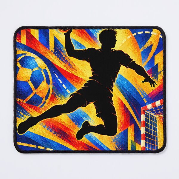 Item preview, Handball Player Jumping for a Shot Silhouette designed and sold by EduNewton.