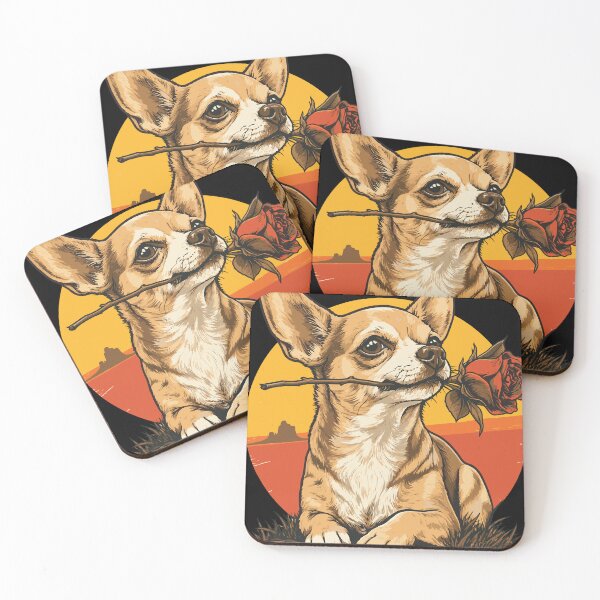 Item preview, Chihuahua with Red Rose designed and sold by ClubVacay.