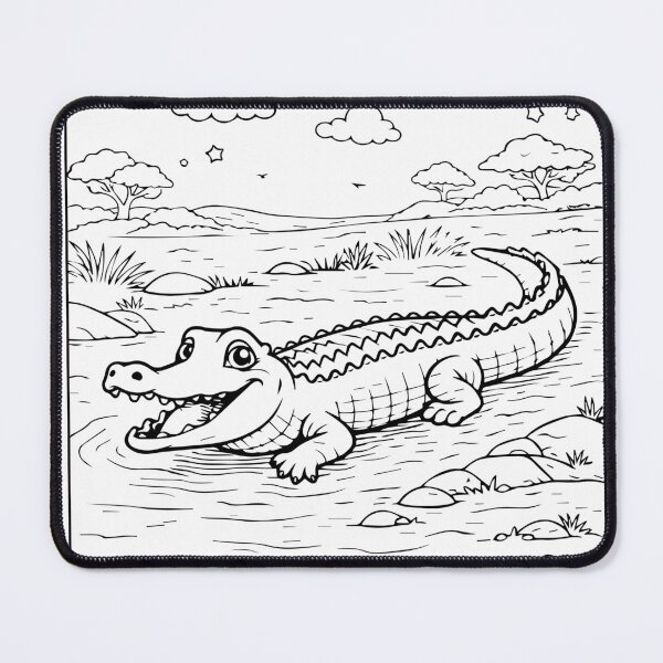 Item preview, Coloring book style print. Alligator designed and sold by MS Production.