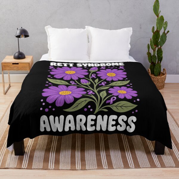Item preview, Rett Syndrome Awareness Purple Ribbon Daisy Flowers designed and sold by Alzasshop.