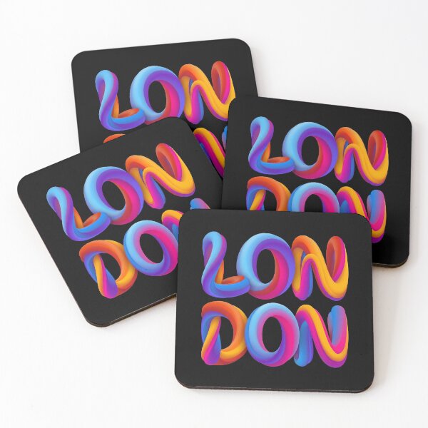 Item preview, London 3D Tube Typography – Bold Gradient City Art designed and sold by strandbar.