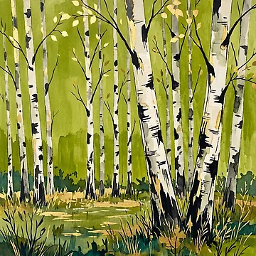 Artwork thumbnail, Birch Tree by GraphicsClub