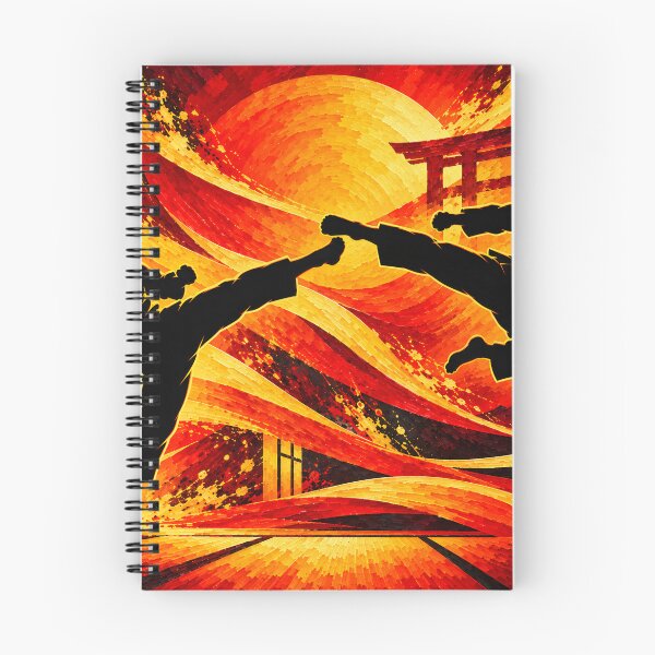 Item preview, Karate Fighters Performing Kicks Silhouette designed and sold by EduNewton.