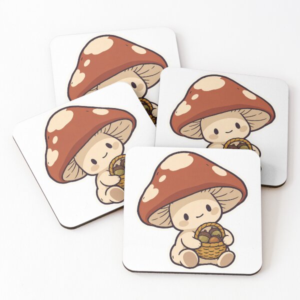 Item preview, Cute Mushroom Sprite with Acorn Basket Goblincore designed and sold by OuqCreations.