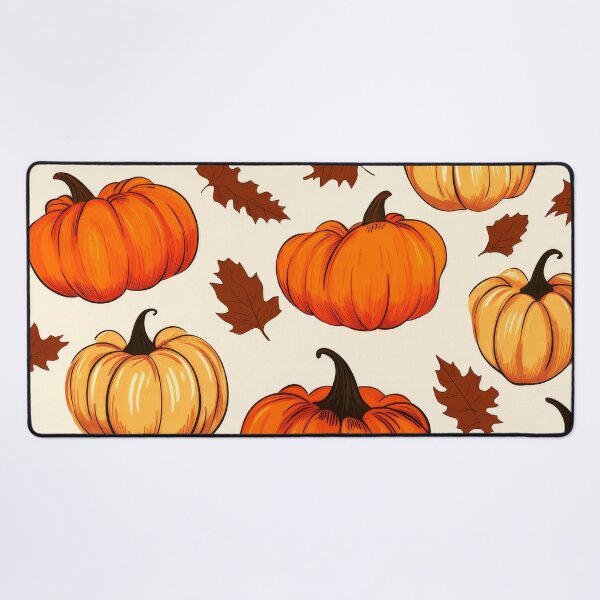 Item preview, Halloween Pumpkin Designs Pattern With Autumn Leaves Accents designed and sold by DEC02.