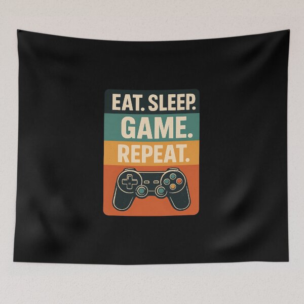 Item preview, Eat Sleep Game Repeat designed and sold by Dragstrider.