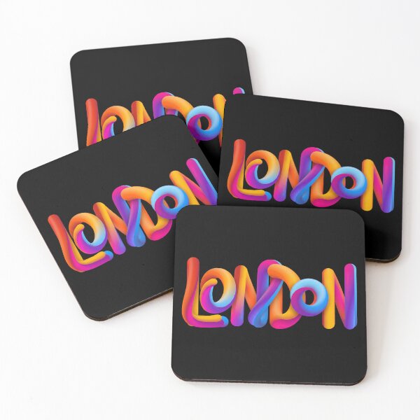 Item preview, London 3D Tube Typography straight – Bold Gradient City Art designed and sold by strandbar.
