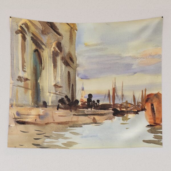 Item preview, John Singer Sargent Spirito Santo, Saattera - Classic Venetian Cityscape Exhibition Poster designed and sold by lanaverera.