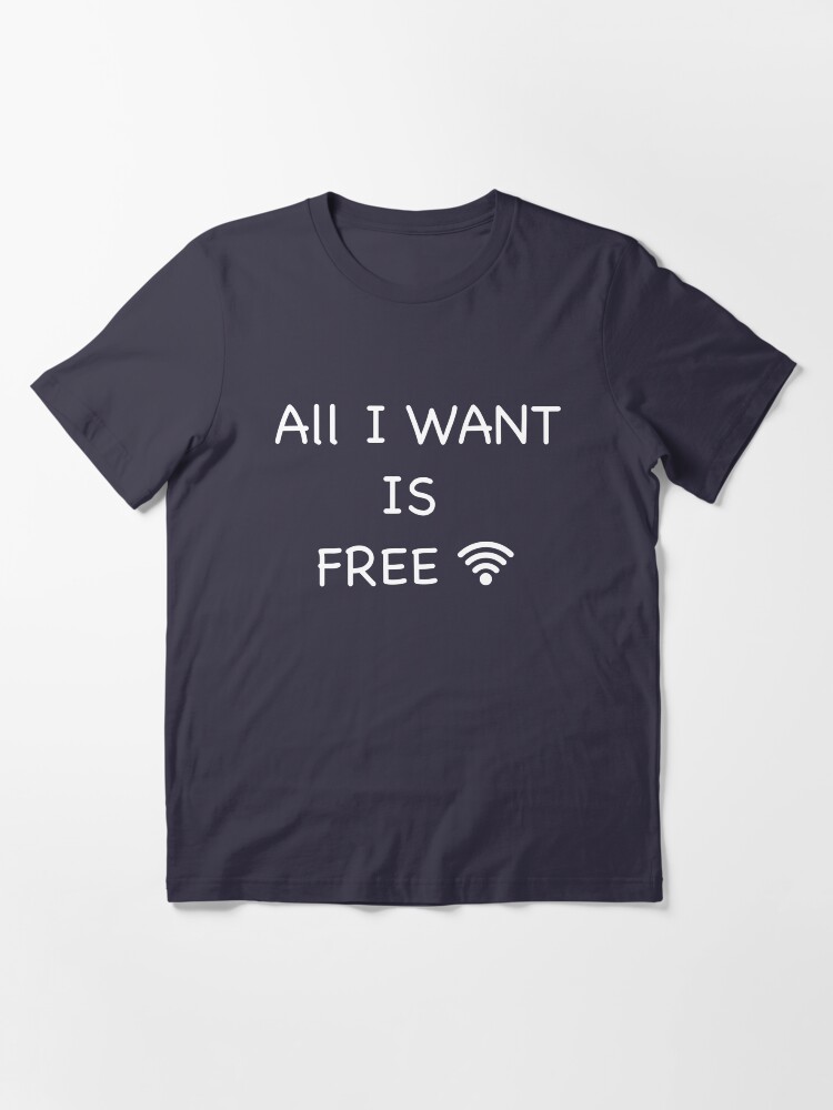 all i want for christmas is wifi t shirt