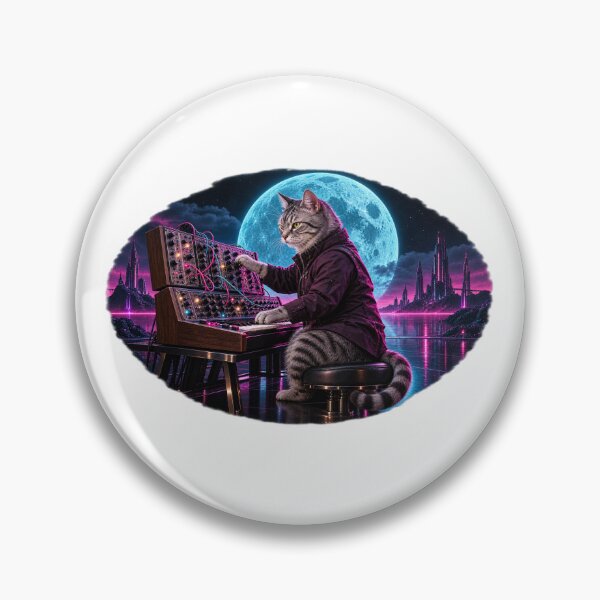 Item preview, Tabby Cat Modular Synth Studio Under a Neon Moon designed and sold by Mono.fi Studios.