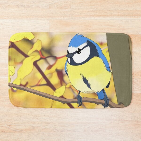 Item preview, Cute Blue Tit Bird in Autumn Forest designed and sold by BLUESKY11a.