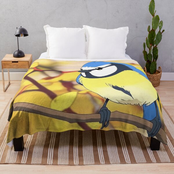 Item preview, Cute Blue Tit Bird in Autumn Forest designed and sold by BLUESKY11a.