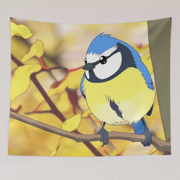 Item preview, Cute Blue Tit Bird in Autumn Forest designed and sold by BLUESKY11a.
