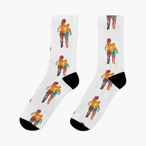 Item preview,  Girl and Boy Soccer Players Watercolor Art designed and sold by Liededrom..
