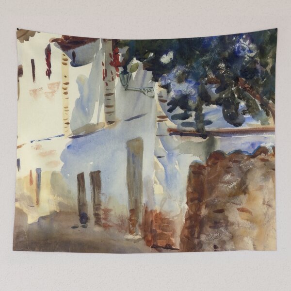 Item preview, John Singer Sargent The White House - Vintage Countryside Architecture Fine Art Poster designed and sold by lanaverera.