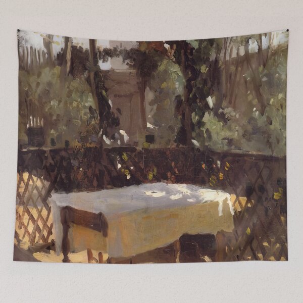 Item preview, John Singer Sargent Two Wine Glasses - Vintage Interior Still Life Painting Wall Art Poster designed and sold by lanaverera.