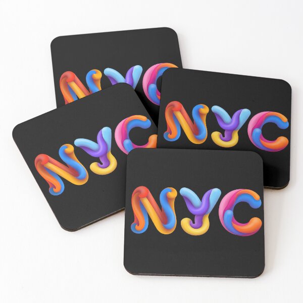 Item preview, NYC 3D Tube Typography straight – Bold Gradient New York City Art designed and sold by strandbar.