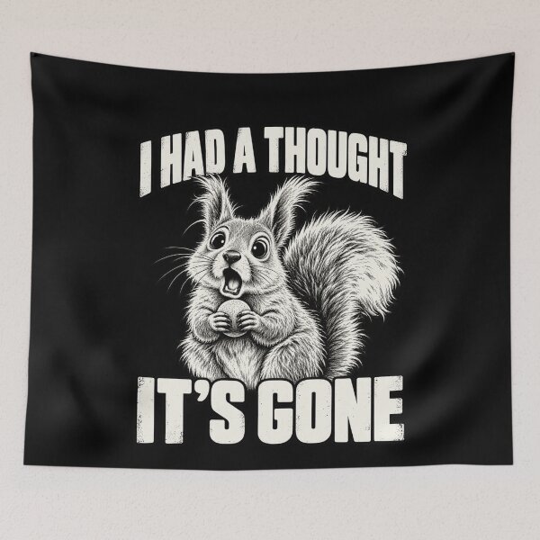 Item preview, Funny Forgetful Squirrel I Had a Thought It's Gone Brain Fog Sassy Quote designed and sold by AmiGraph.