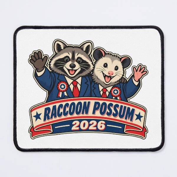 Item preview, Raccoon Possum 2026 Retro Campaign Running Mates designed and sold by bwanaboards.