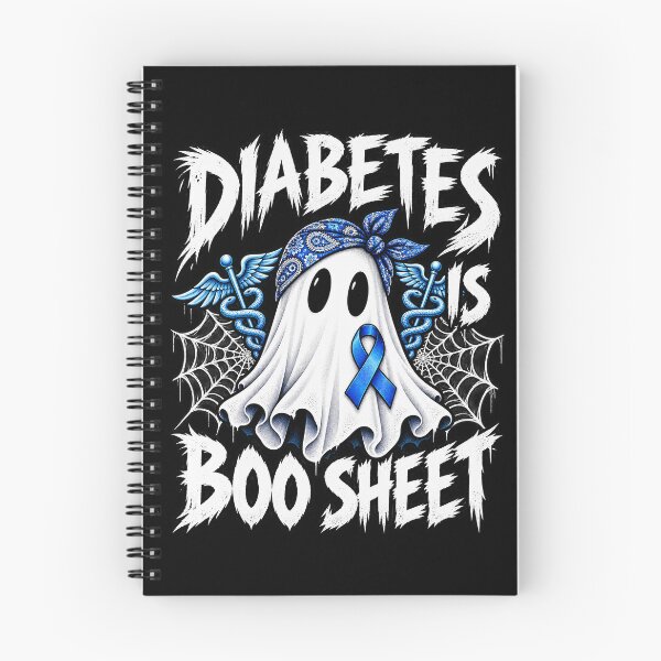 Item preview, Cute Funny Diabetes Is Boo Sheet Halloween Ghost - Blue Ribbon Diabetes Awareness designed and sold by JustBeStylish.
