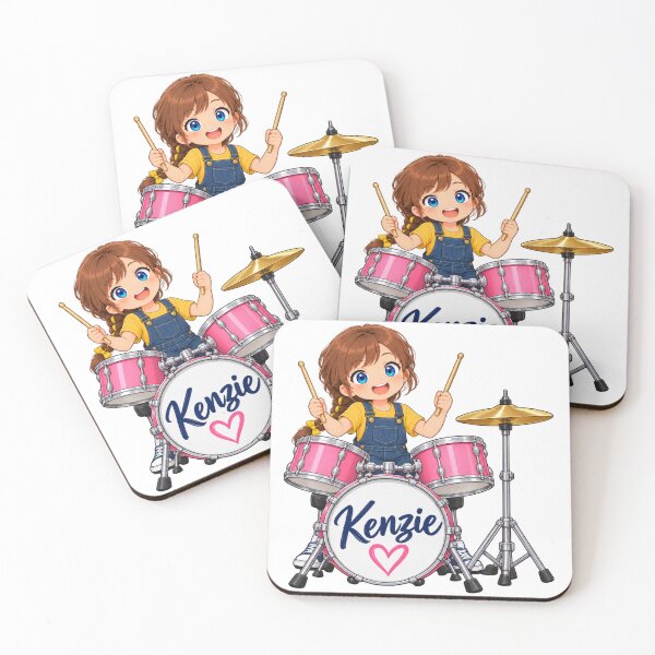 Item preview, Kenzie Drummer Cartoon Character Design designed and sold by Kenzie & Co.