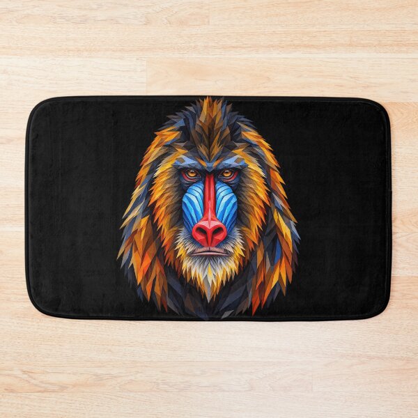Item preview, Mandrill Portrait Geometric Wildlife Art designed and sold by redsharkuk.