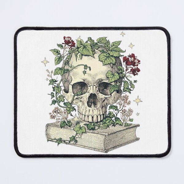 Item preview, Botanical Skull with Ivy on Vintage Book - Dark Academia Cottagegoth designed and sold by DNBY.
