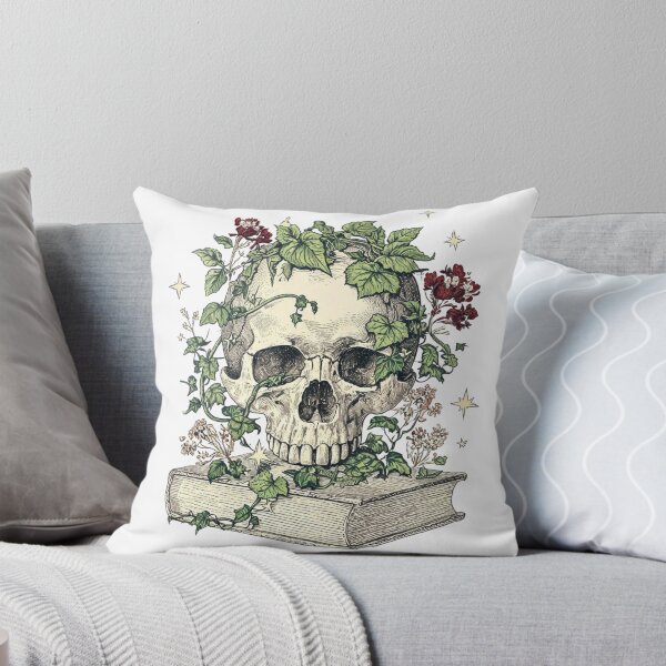 Item preview, Botanical Skull with Ivy on Vintage Book - Dark Academia Cottagegoth designed and sold by DNBY.