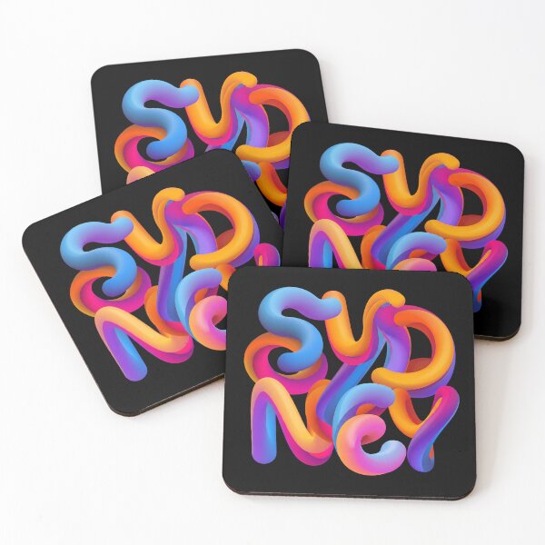 Item preview, Sydney 3D Tube Typography – Bold Gradient Australia Art designed and sold by strandbar.