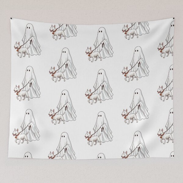 Item preview, Bull Terrier Ghost Walking Dog Halloween Spooky Dog Mom Cute English Bull Terrier Fall Humor designed and sold by raedattia.