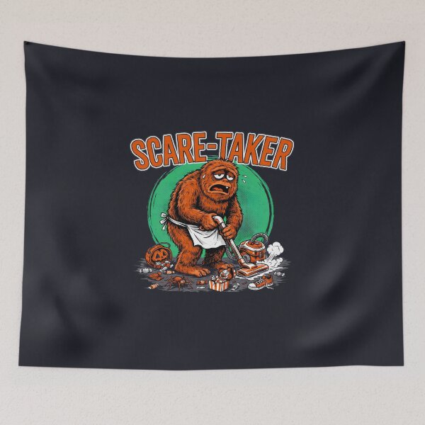 Item preview, Scare-Taker Tired Bigfoot Vacuuming designed and sold by Enea Kelo.