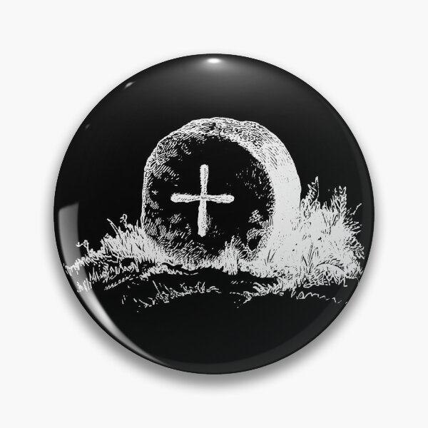 Item preview, Gravestone with Cross, Engraving from History of the Parish of Blisland by Sir John Maclean, 1868 (WHITE) designed and sold by Exhumed Archives.
