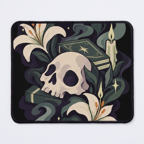 Item preview, Spooky Virgo Zodiac–Gothic Lilies,Skull & Dark Celestial Art designed and sold by P.L.U.T.O.