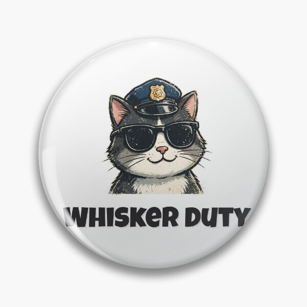 Item preview, Whisker Duty Funny Cat Police Design designed and sold by Wild Shades.