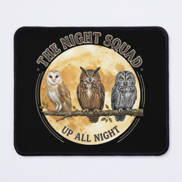 Item preview, The Night Squad: Owls Up All Night designed and sold by BikTee.