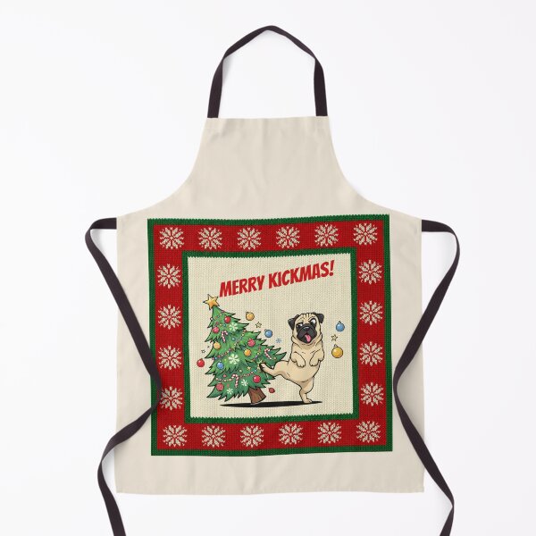 Item preview, Fawn Pug Ugly Christmas Sweater Merry Kickmas designed and sold by The-NOKU-Co.