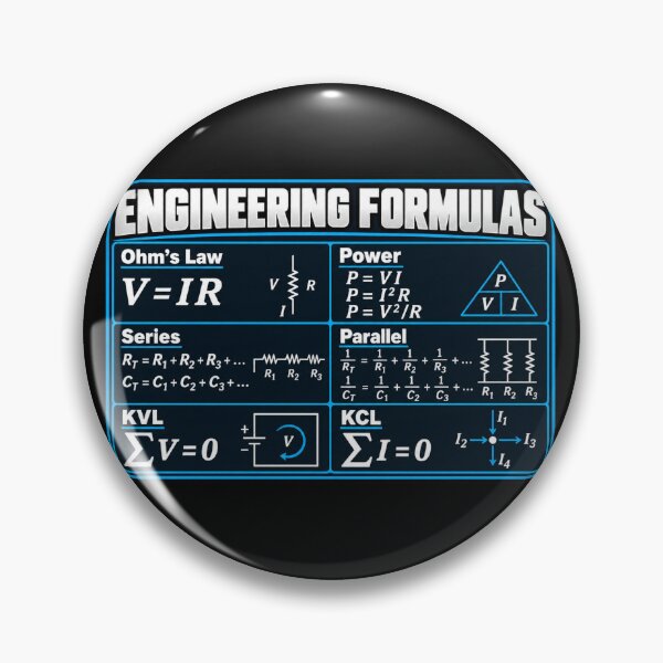 Item preview, Engineering Formulas Reference Chart – Electrical Engineering & Circuit Design designed and sold by UrsaOasis.