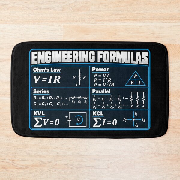 Item preview, Engineering Formulas Reference Chart – Electrical Engineering & Circuit Design designed and sold by UrsaOasis.